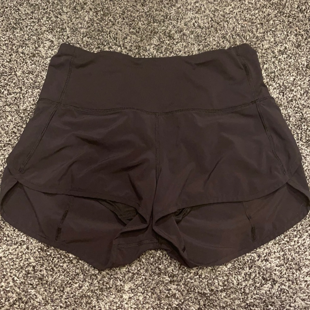Lululemon Black High-waisted Speed Shorts 2.5 ins